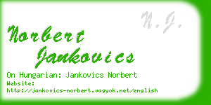 norbert jankovics business card